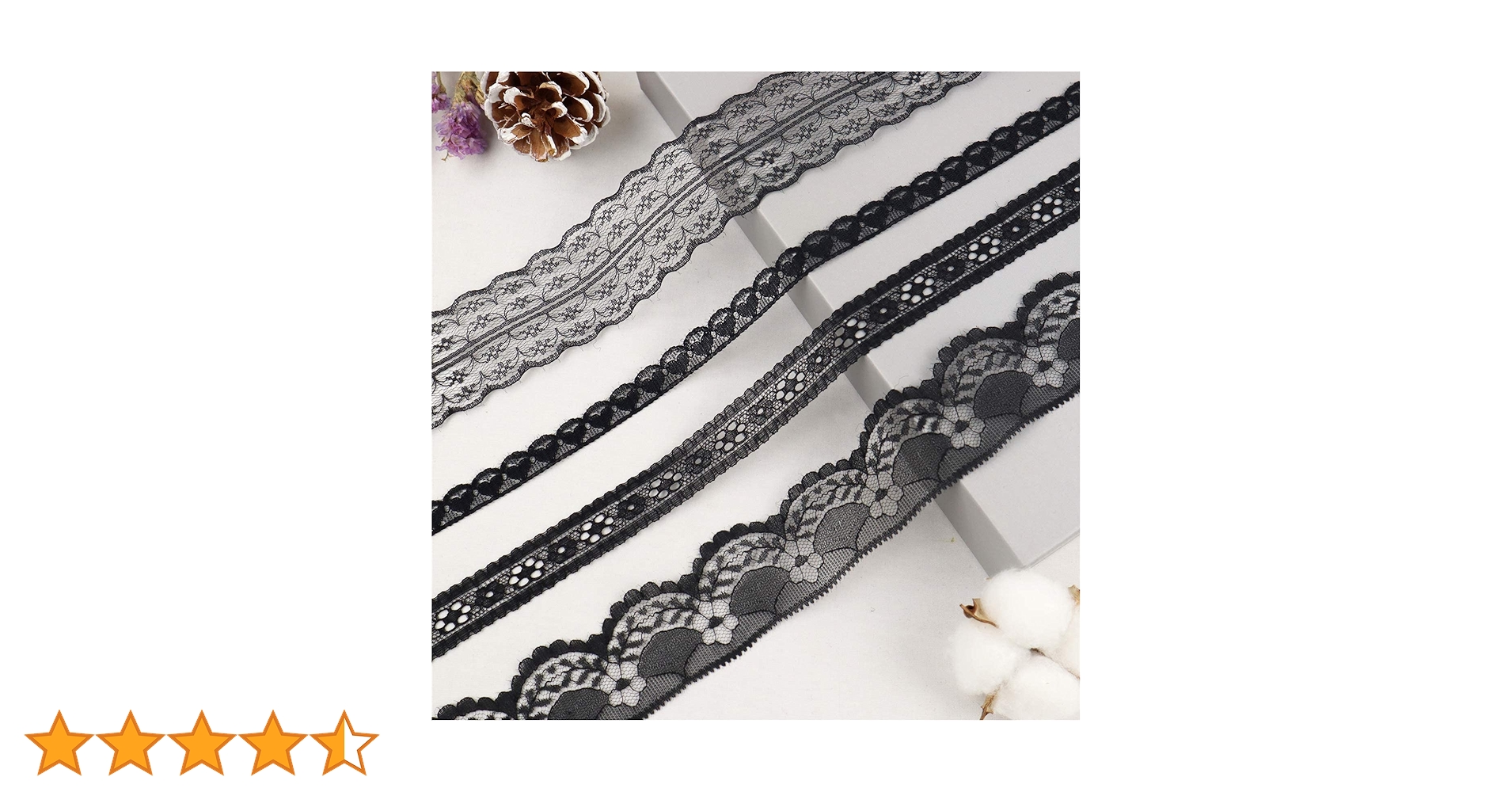 ち*ぴ様 lace ribbon head dress black depend lace ribbon head dress white